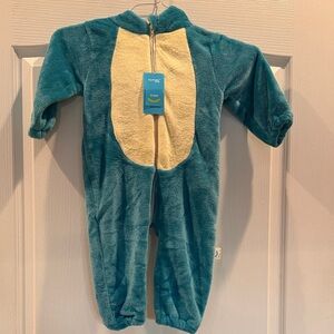 Tool Rabbit Fleece Teal and Cream Footed One Piece Size 5 New With Tags